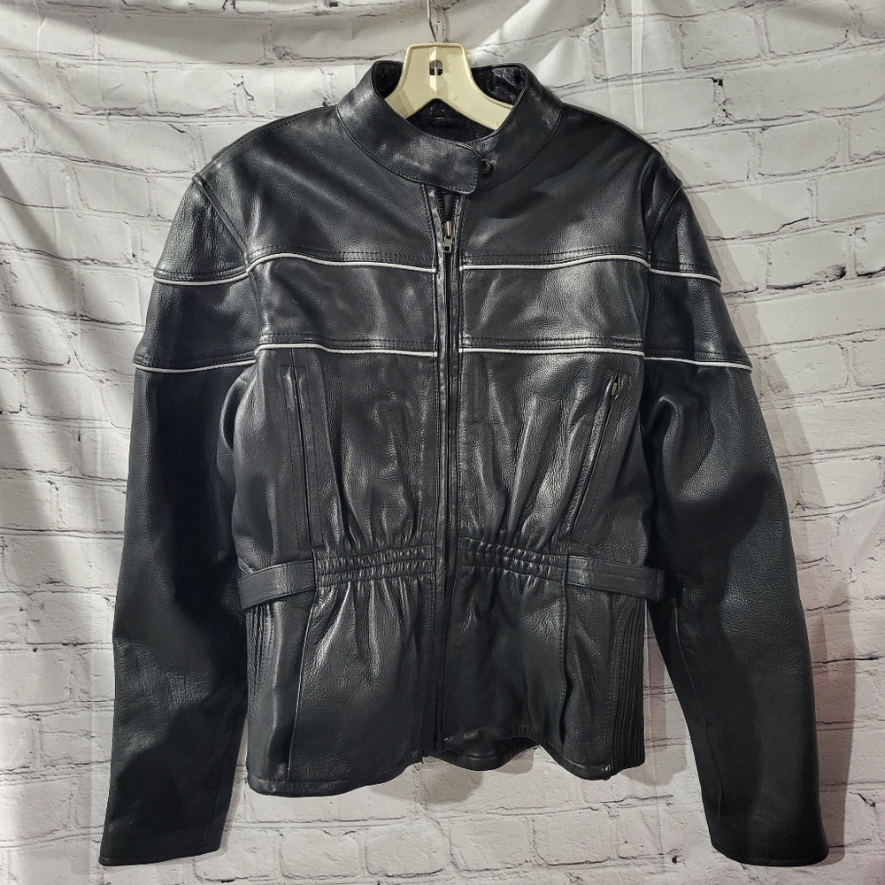 Vintage Leather king motorcycle jacket vented